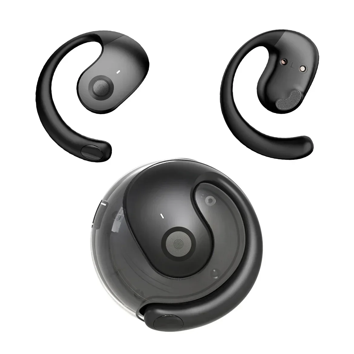 Headphones - หูฟัง TWS แบบโปร่งใส บลูทูธ พร้อมจอแสดงผล สเตอริโอไร้สาย