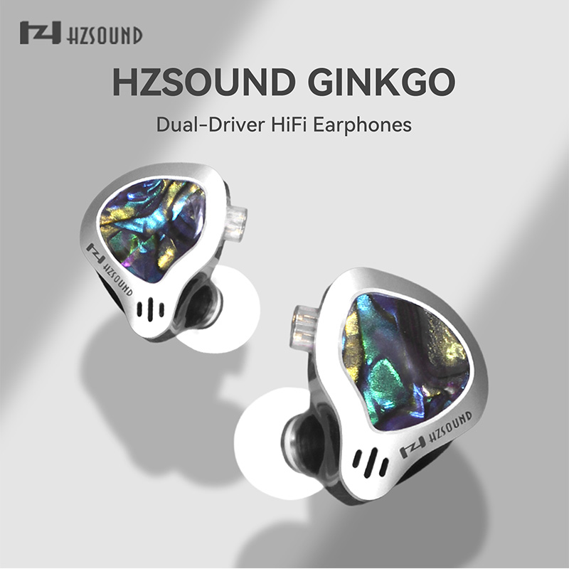 Planar Magnetic Iem Earphones - Hzsound Ginkgo 1DD + 1PZT HiFi