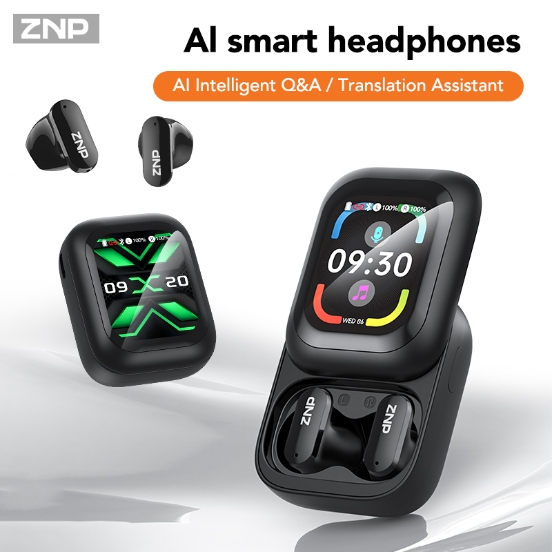 Headphones - หูฟังไร้สาย ZNP N04 TWS พร้อมหน้าจอสัมผัส รองรับบลูทูธ