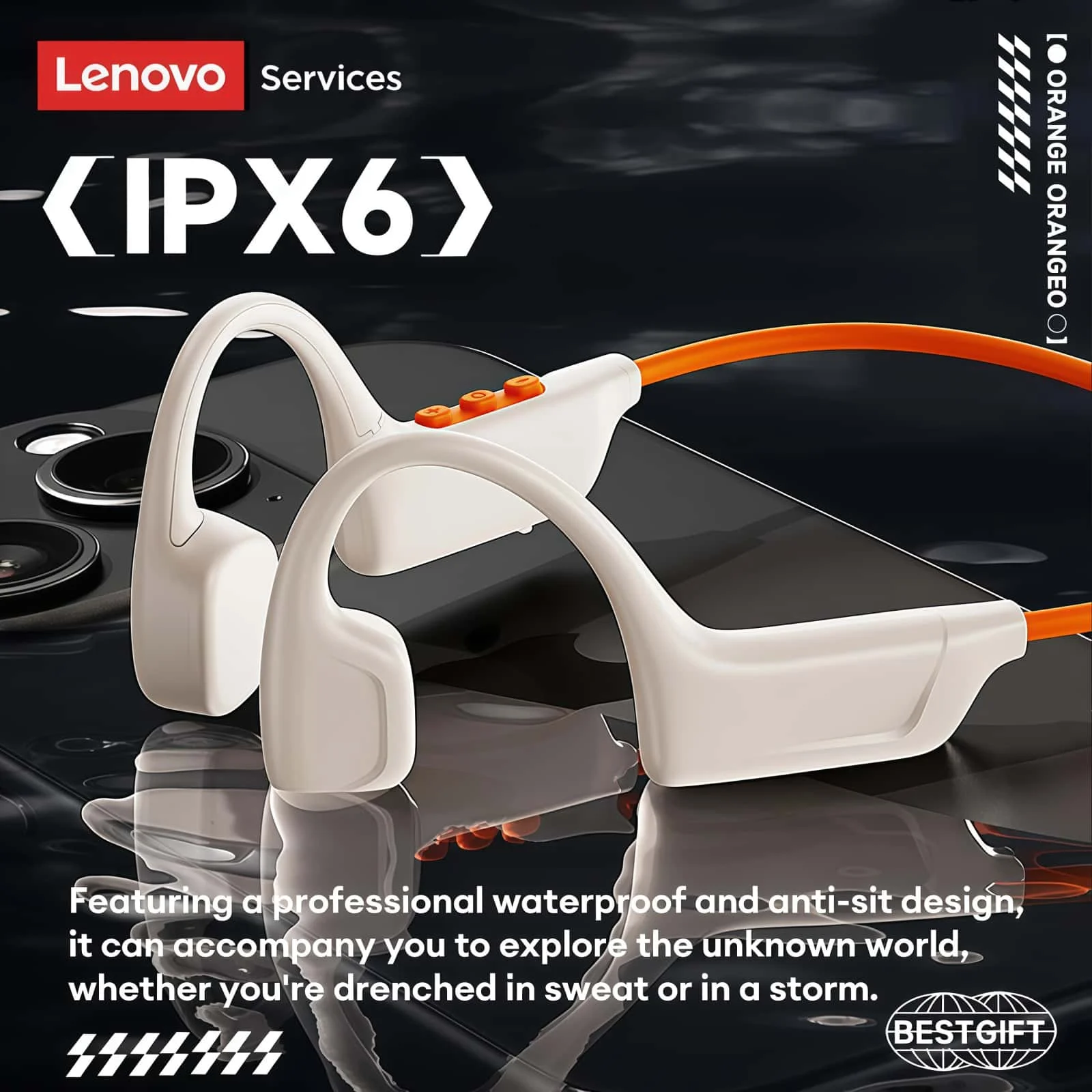 หูฟัง Lenovo S102 แบบนำเสียงผ่ - Bone Conduction Running Headphones บทวิจารณ์และราคา