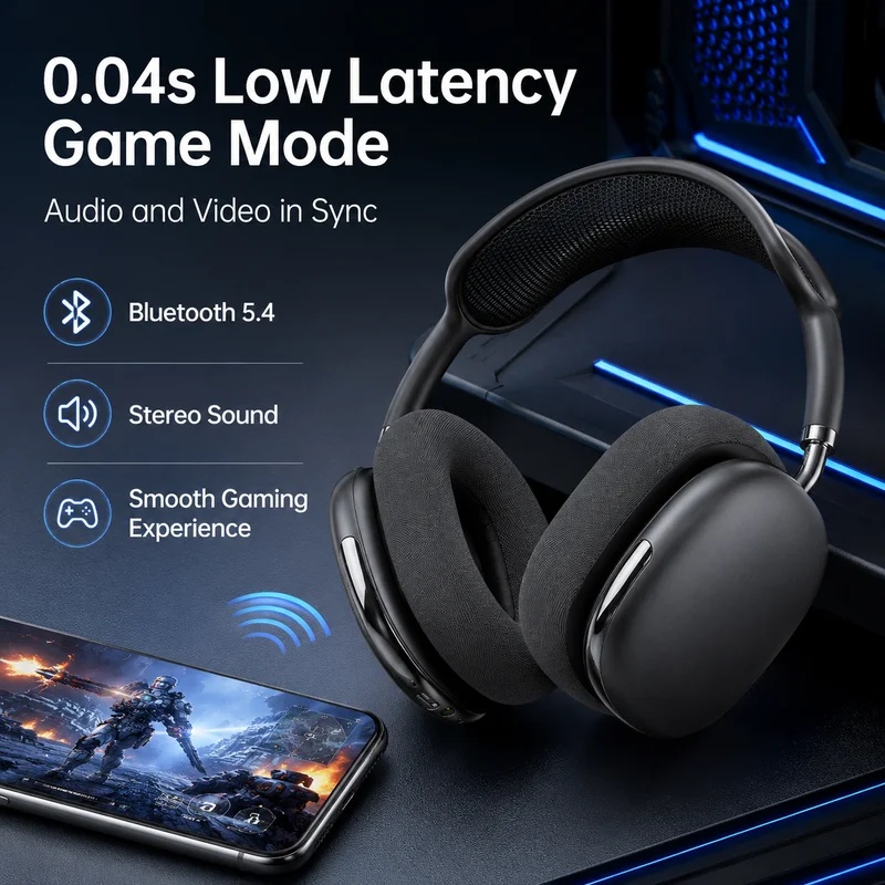 หูฟังบลูทูธไร้สายแบบครอบหู พร้ - Anc Wireless Over Ear Headphones บทวิจารณ์และราคา