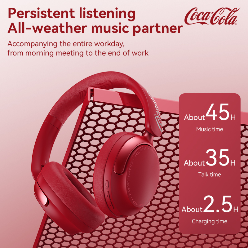 หูฟังครอบหู Coca‑Cola T-68Lite - Anc Wireless Over Ear Headphones บทวิจารณ์และราคา