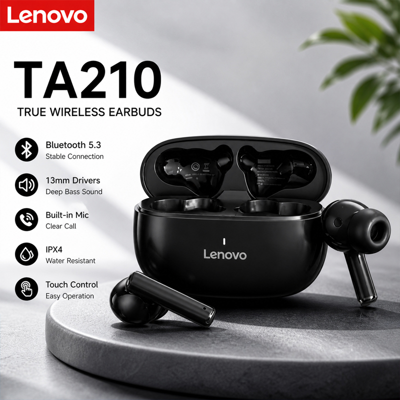 หูฟังไร้สายบลูทูธ Lenovo TA210 - Anc Wireless Over Ear Headphones บทวิจารณ์และราคา