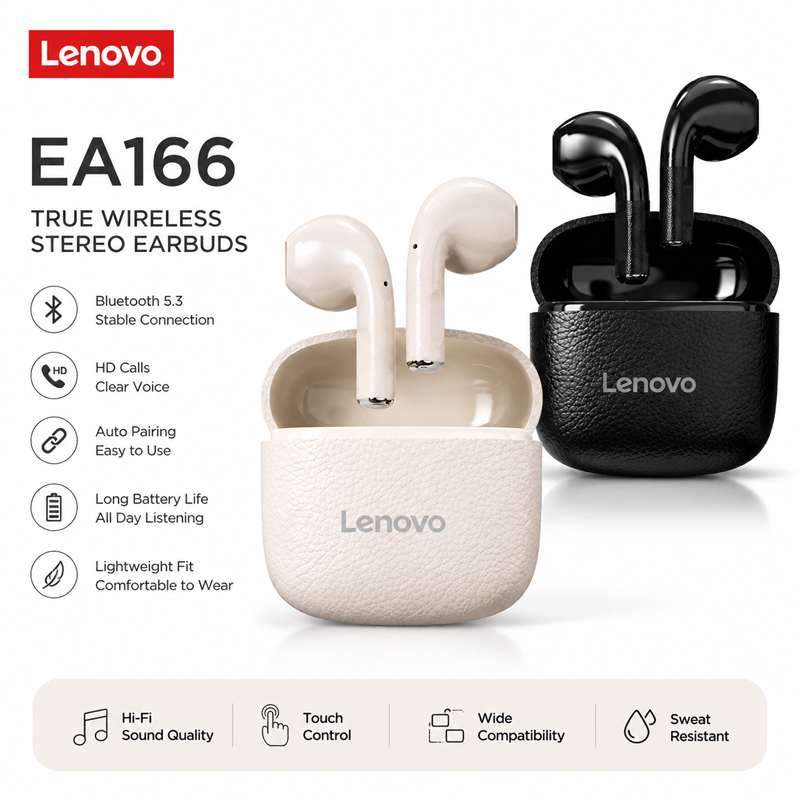 หูฟังบลูทูธไร้สาย Lenovo EA166 - Anc Wireless Over Ear Headphones บทวิจารณ์และราคา