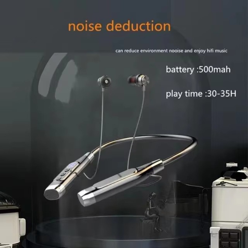 หูฟังบลูทูธแบบคล้องคอสำหรับเล่ - Magnetic Neckband Sports Earphones บทวิจารณ์และราคา